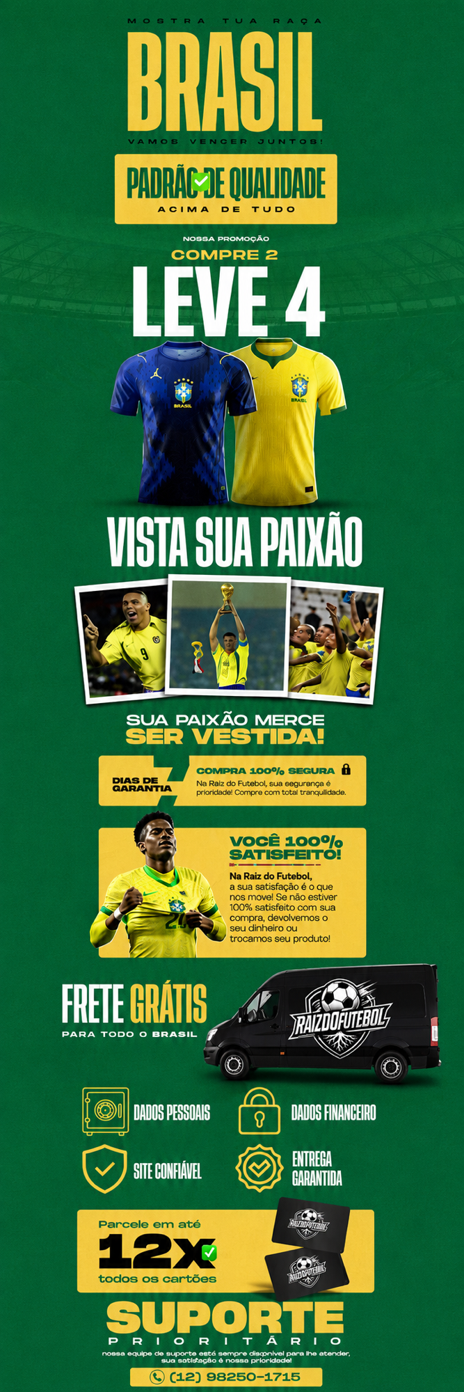 Raiz do Futebol — Compre 2 Leve 4, Frete Grátis, Parcele em 12x